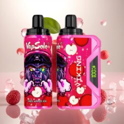 VapSolo VIKING 12000 Puffs Engangsvaper Rød Eple Is – 22ml, 20/50 mg/ml, Type-C