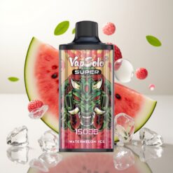 Vapsolo Super 15000 Puffs Engangs Vape Vannmelon Is – 40ml, 850mAh, Type-C