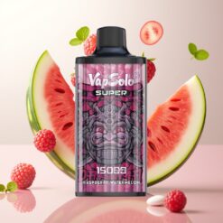 Vapsolo Super 15000 Puffs Engangsdamper Bringebær Vannmelon – 40ml, 850mAh, Type-C