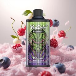Vapsolo Super 15000 puffs - Blåbær/Kirsebær/Tranebær - 40ml, 850mAh, Type-C