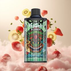 Vapsolo Super 15000 puffs - Jordbær Kiwi, 40ml, 850mAh, Type-C