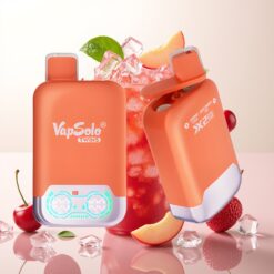 Vapsolo Twins 20000 Puffs Engangsvape Kirsebær Cola & Saftig Fersken Is – 40 ml, 20mg/ml, Type-C