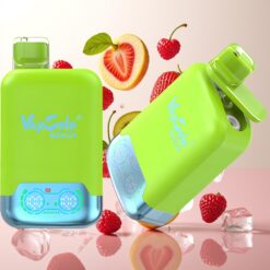 Vapsolo Twins 20000 Puffs – Jordbær Kiwi & Jordbær Bringebær Kirsebær Is – 40 ml, Type-C, 20mg/ml eller 50mg/ml