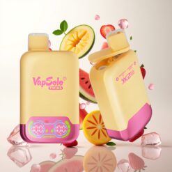 Vapsolo Twins 20000 Puffs Vanndisko Is & Jordbær Mango – 40 ml, 20mg/ml, Type-C