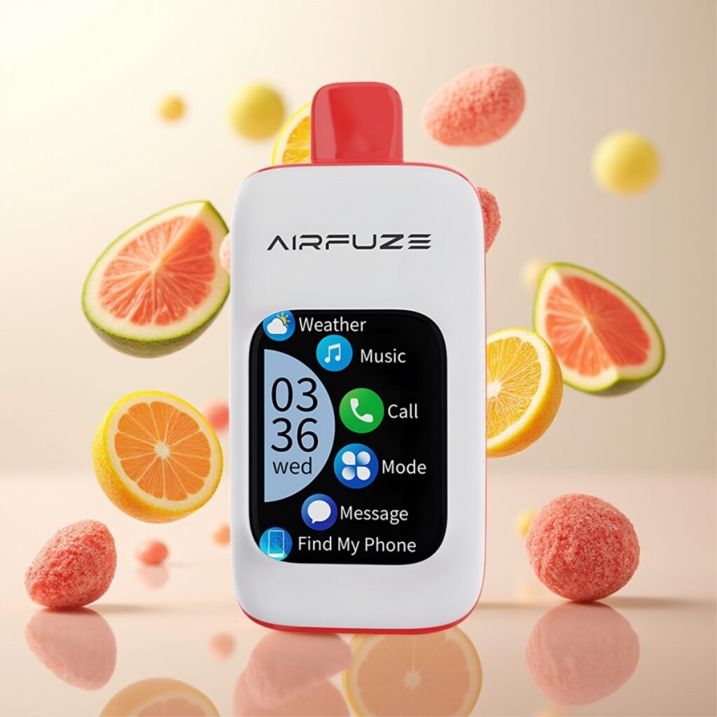AirFuze Smart 30000 Puffs Engangs Pod – 5% nikotin, 900mAh batteri, Type-C, Sur Lush Gummy