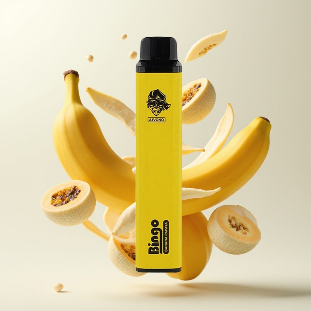 Aivono AIM BINGO 4000 Puffs Engangs Vape Banan Papaya – 10 mL, 1000mAh, 4000 puffer