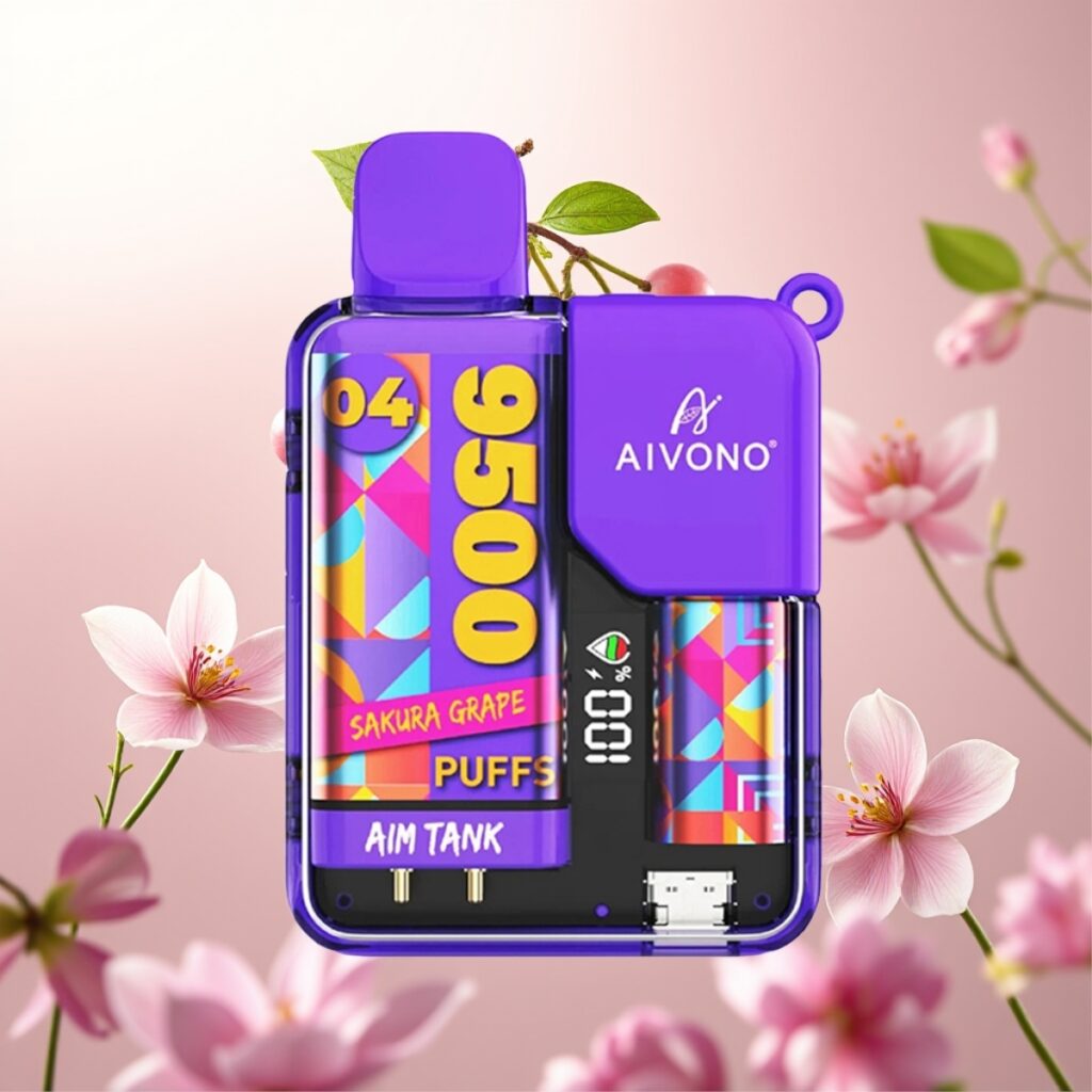 Aivono AIM-TANK 9500 Puffs – 18ml, 650mAh, LCD, Sakura Druer
