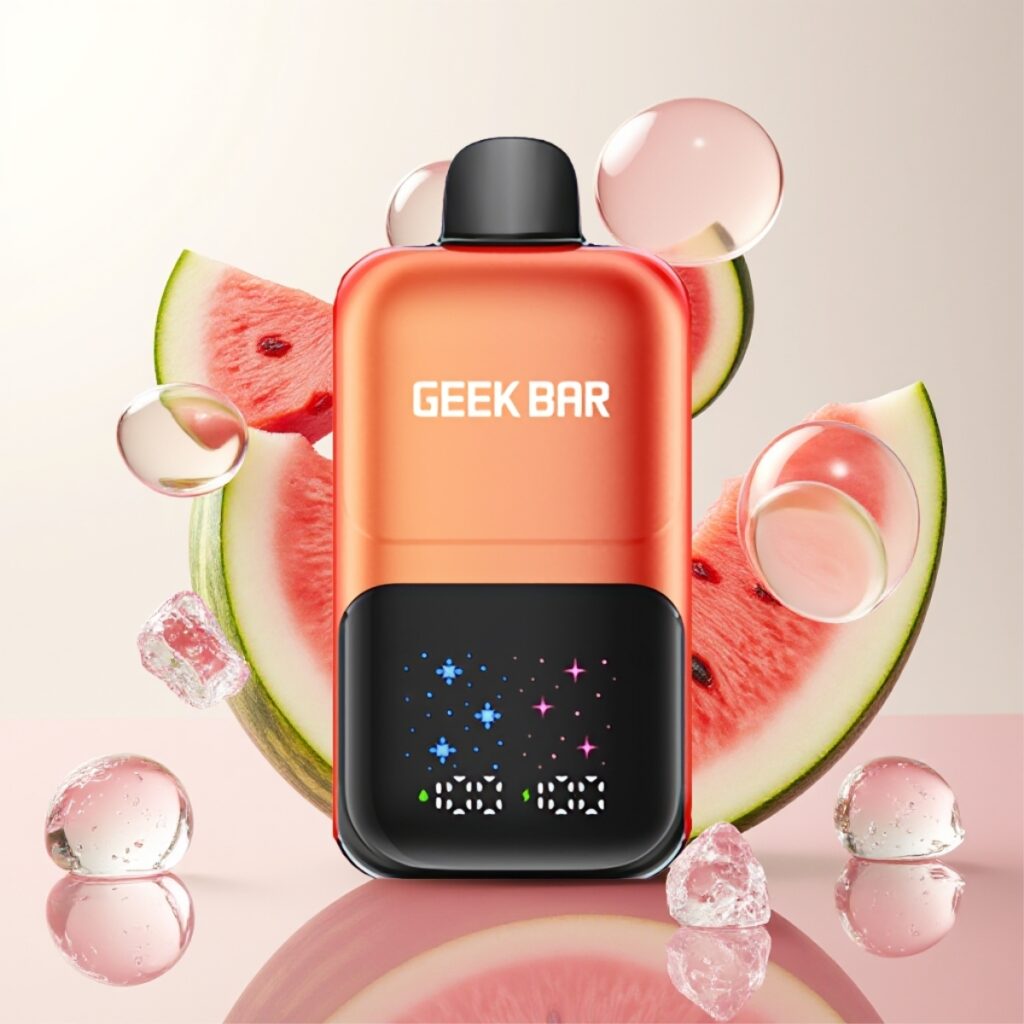 GEEK BAR 2GO 20ml 50000 Puffs To Serie Engangs Vape Pen Vannmelon Bubletuggis Is – Opptil 50000 Puffs, Interaktivt Stort Skjerm
