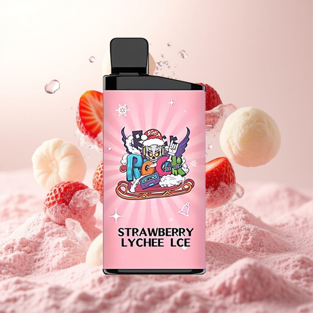 IGET Bar 3500 Puffs Engangsdamper Jordbær Litchi Is – 1400 mAh, 1.2 Ohm Mesh Coil