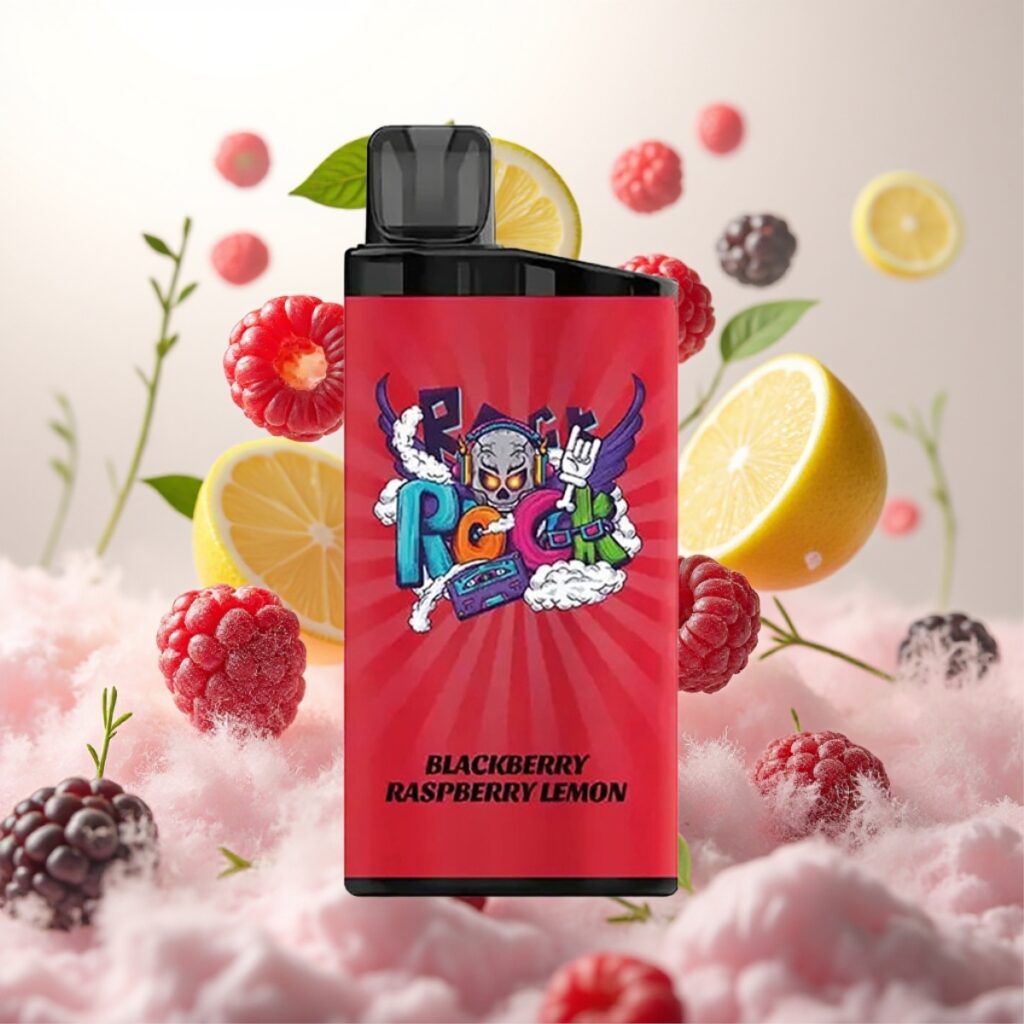 IGET Bar 3500 Puffs Engangsvaper Bringebær Sitron - 1400 mAh, 1,2 Ohm Mesh Coil