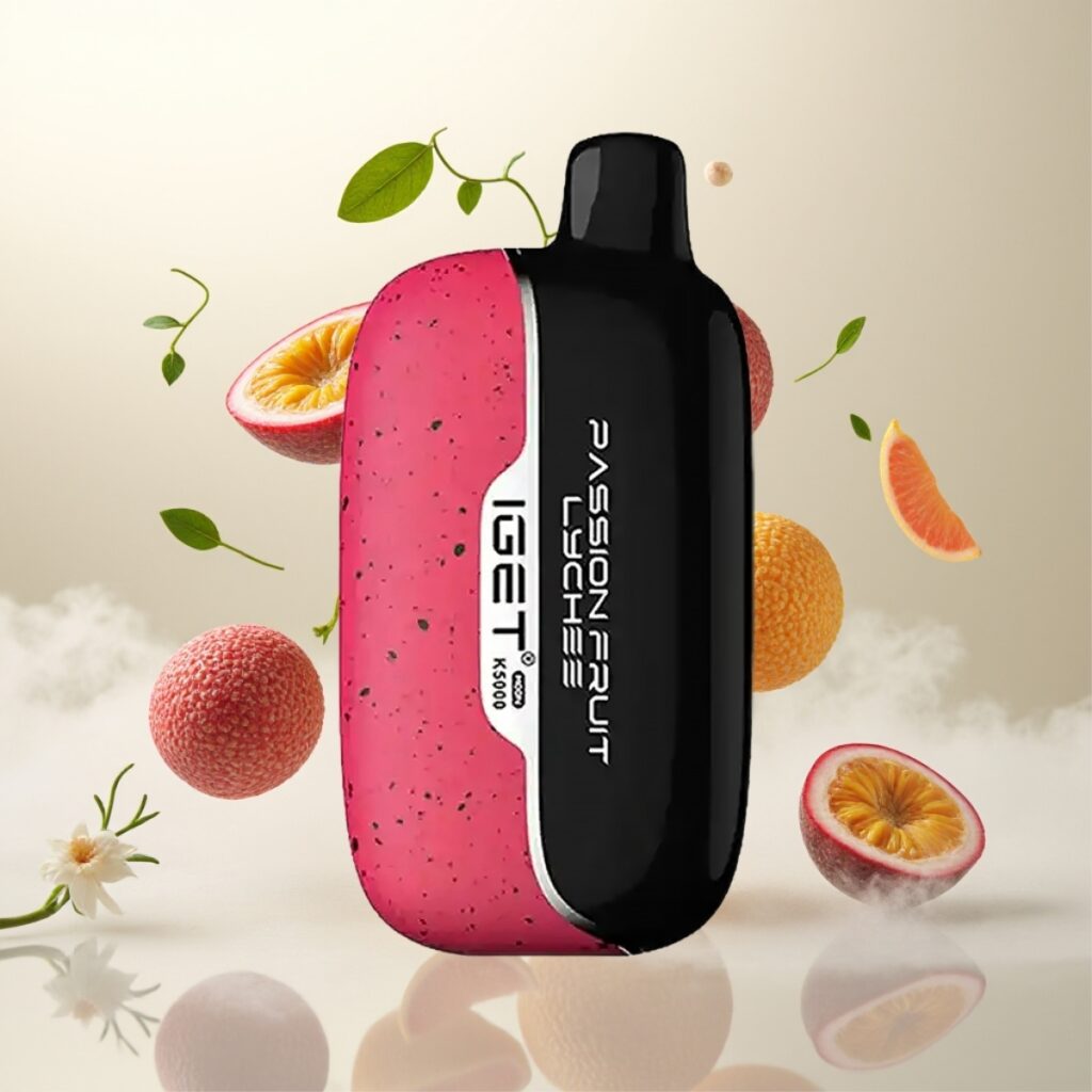 IGET Moon K5000 Puffs Engangsvape Passionsfrukt Litchi – 5000 Puffs, 1.35 Ohm Mesh Coil