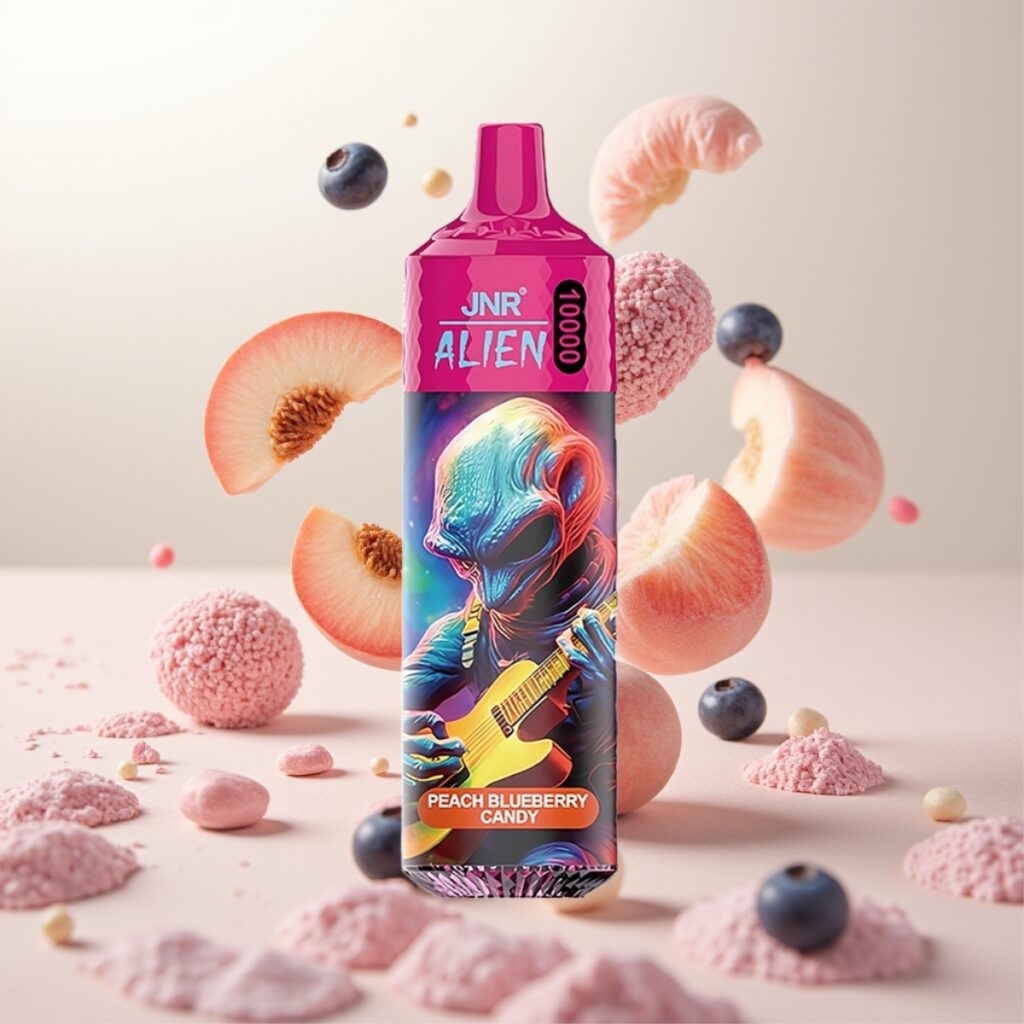 JNR Alien 10000 Puffs Fersken Blåbær Godteri – 10000 puffs, 850mAh, Type-C