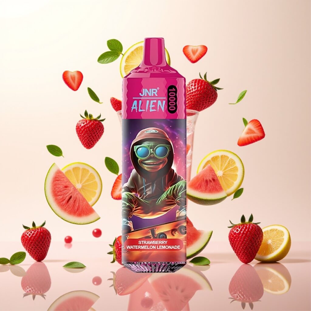 JNR Alien 10000 Puffs - Jordbær Vannmelon Lemonade, 10000 puffs, 850mAh, Type-C