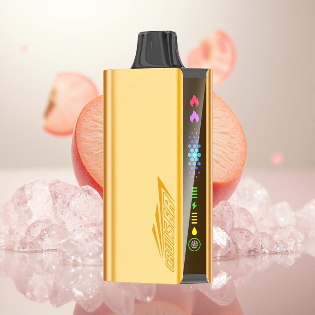 JNR Cruiser 12000 Puffs No-Charge Engangs Vape Fersken Is – 3500 mAh, 25 ml, 1.2ohm Dual Mesh Coil