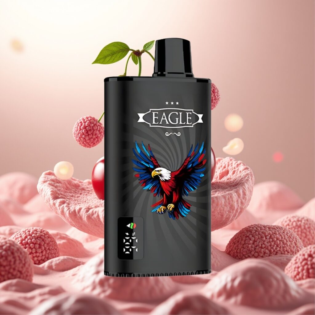 JNR EAGLE Smart 23000 Puffs Engangs Vape – Digital Skjerm, Justerbar Luftstrøm, 25ml e-Væske, 2 % Nikotin, Kirsebær Cola