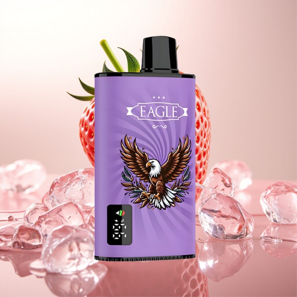 JNR EAGLE Smart 23000 Puffs Engangs Vape Jordbær Is – Digital Skjerm, Justerbar Luftstrøm, 750mAh Batteri