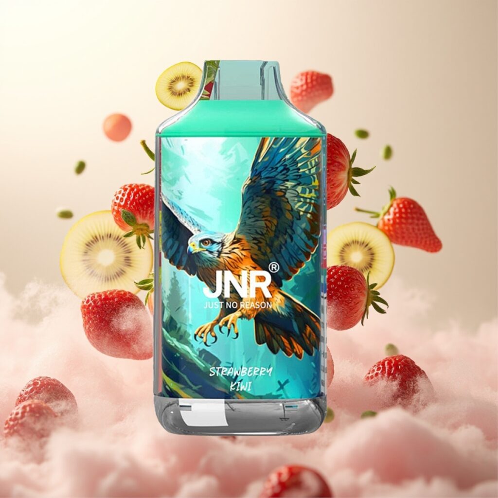 JNR Falcon 16000 Puffs Engangsdamper Jordbær Kiwi – 850 mAh, 22ml, Dual Mesh Coil