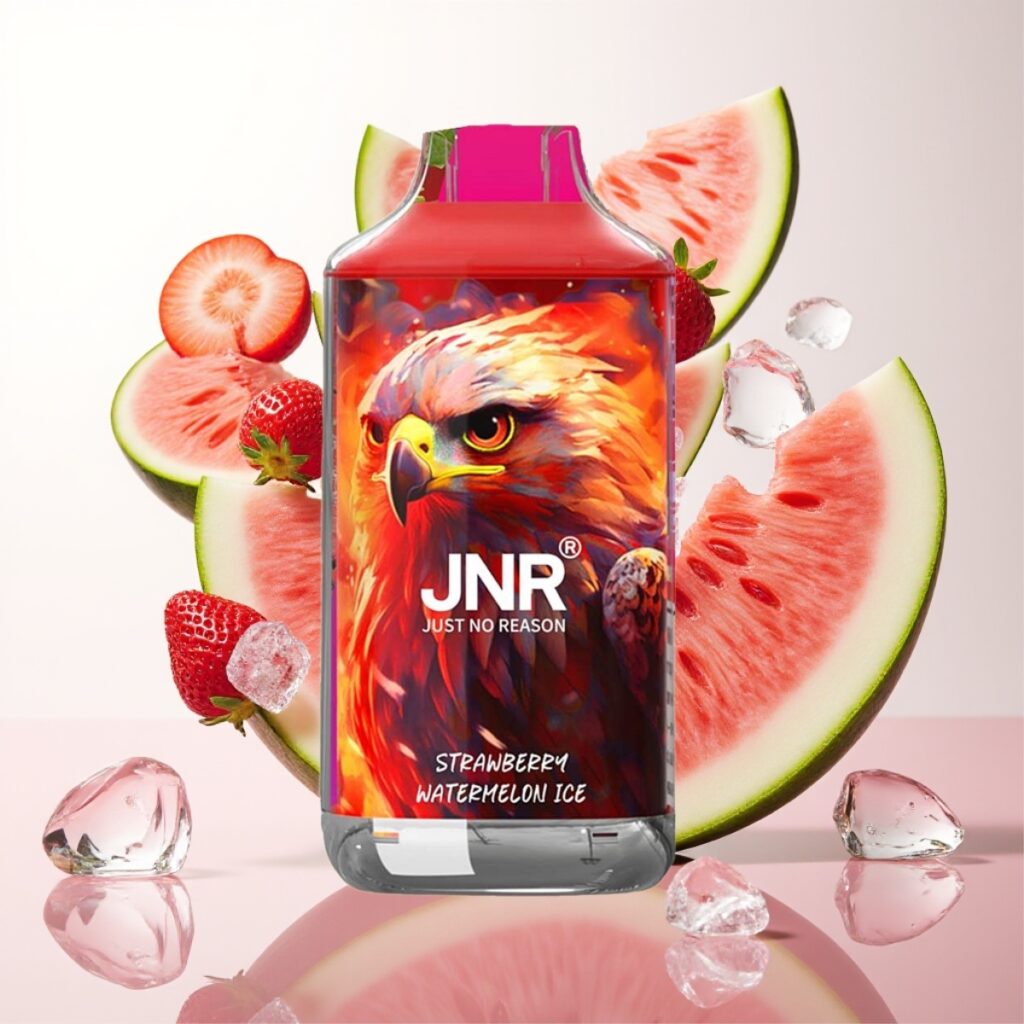 JNR Falcon 16000 Puffs Engangsvaper Jordbær Vannmelon Is – 850 mAh, 22ml, Dual Mesh Coil