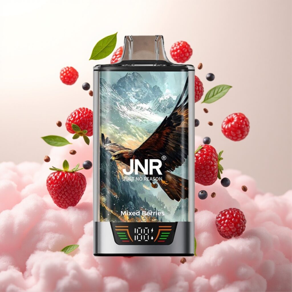 JNR Falcon Pro 28000 Engangs Vape - Blandede Bær, 30ml, 28000 Puff, 5% Nikotin, Smart Display