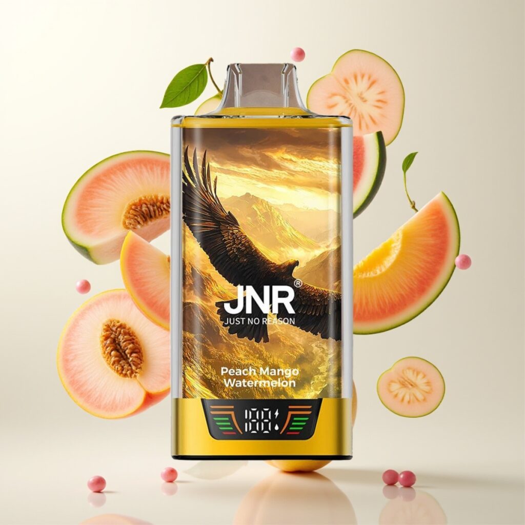 JNR Falcon Pro 28000 Engangs Vape - Fersken Mango Vannmelon, 30ml, 28000 Puff, 5% Nikotin, Smart Display