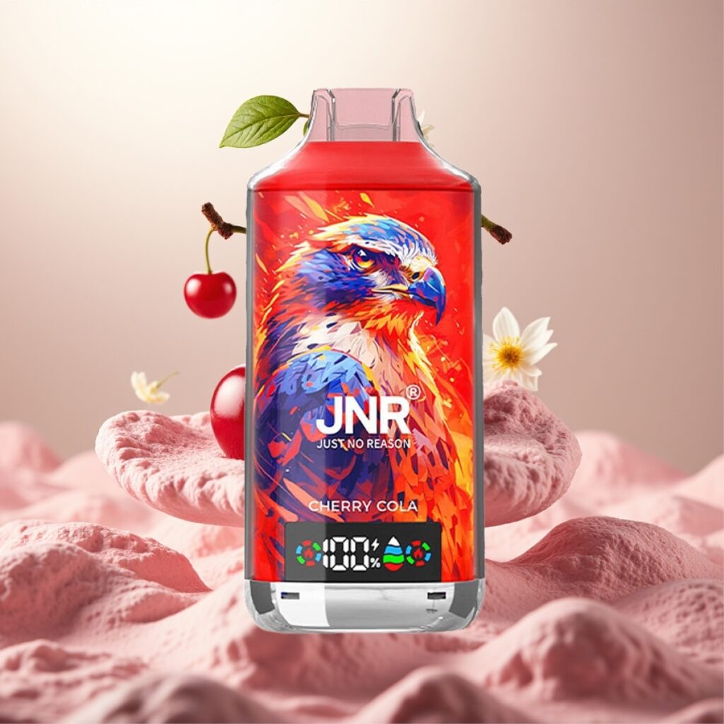 JNR Falcon X 18000 Puffs (750mAh, 24ml, Dual Mesh Coil, Digital Display) – Kirsebær