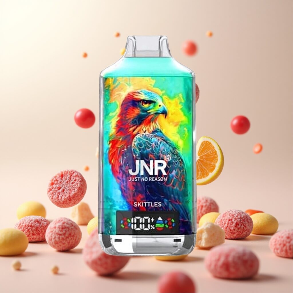 JNR Falcon X 18000 Puffs – 750mAh, 24ml, Dual Mesh Coil, Skittles (Drops)