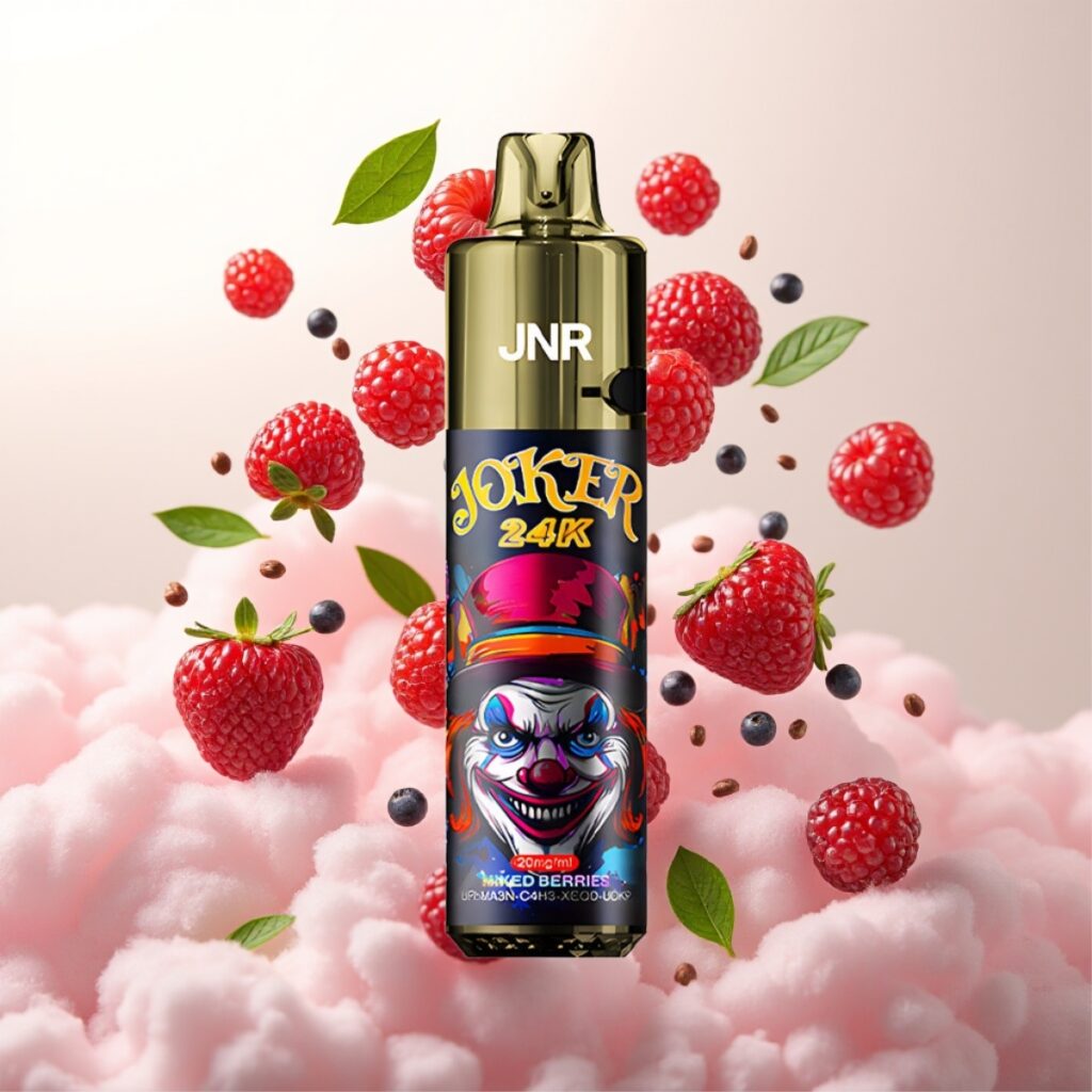 JNR Joker 24K Puffs Engangs Vape - Blandede Bær - 2+10ml Påfyllbar Pod, 800mAh Batteri, 24000 Puffs
