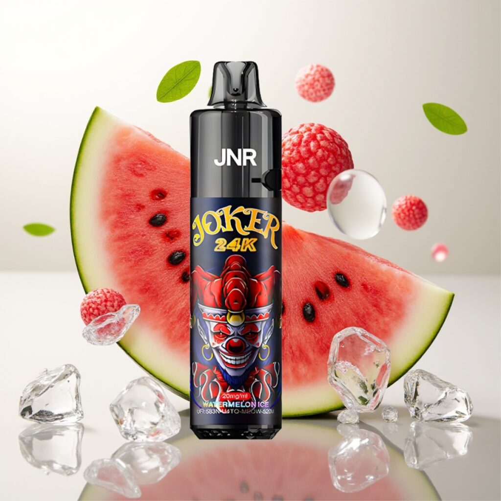 JNR Joker 24K Puffs Engangs Vape Vannmelon Is – 2+10ml Fyllbar, 800mAh, Type-C, 24000 Puffs