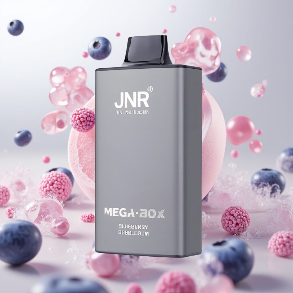 JNR Mega Box 25000 Puffs Engangs Vape Blåbær Tyggisgummi – 30ml, 850mAh, Type-C-lading