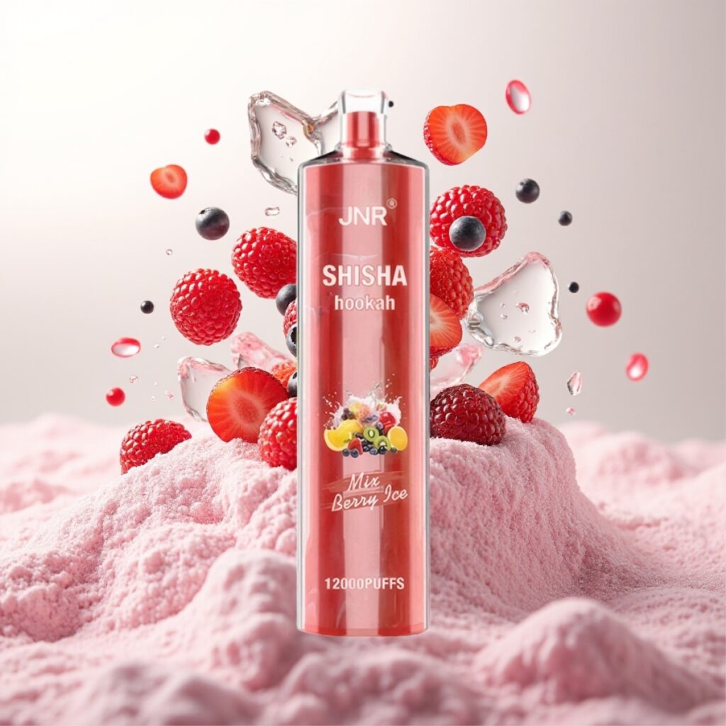 JNR Shisha Hookah 12000 Puffs Engangs Vape Bær Is – 12000 Puffs, 24ml, Type-C