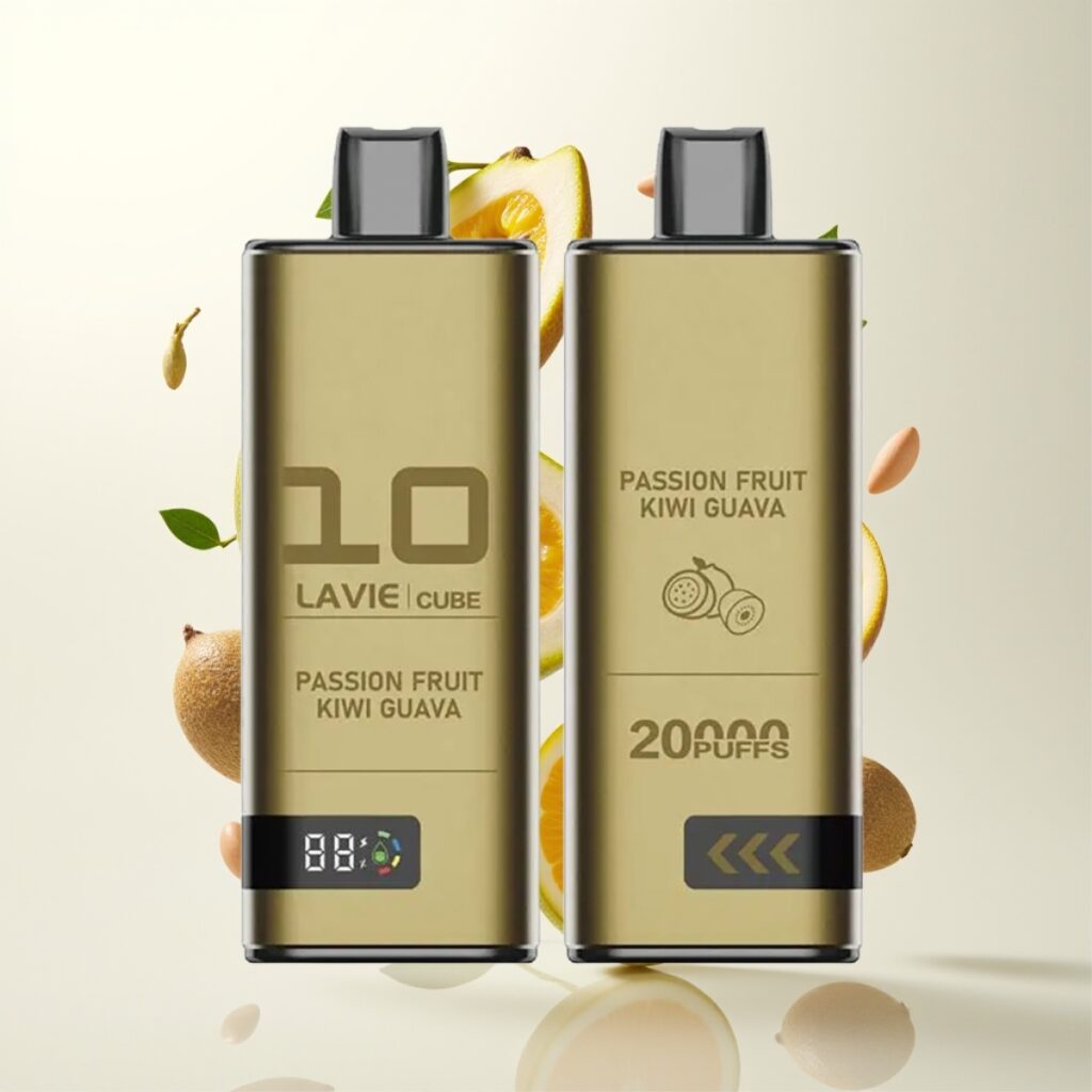 Lavie Cube 20000 Puffs Engangs Vape Pasjonsfrukt Kiwi Guava – 28ML, 5% Salt Nicotine, Type C