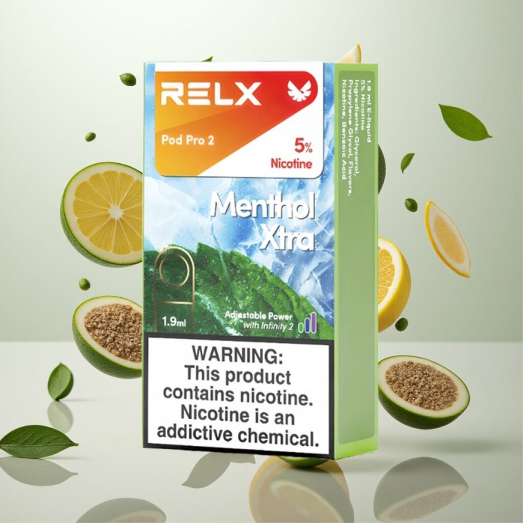 RELX Pod Pro 2 - 5% Nikotin, 600 puff, 1.9ml, Mentol Xtra