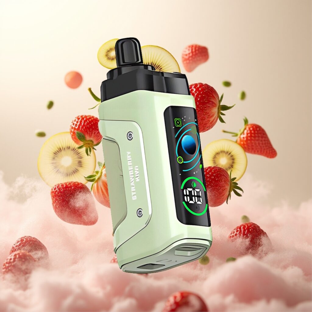 Razz Bar 45000 Puffs Engangs Vape Jordbær Kiwi – 45000 Puff, 1.0 Ohm Mesh Coil, Justerbar Luftstrøm