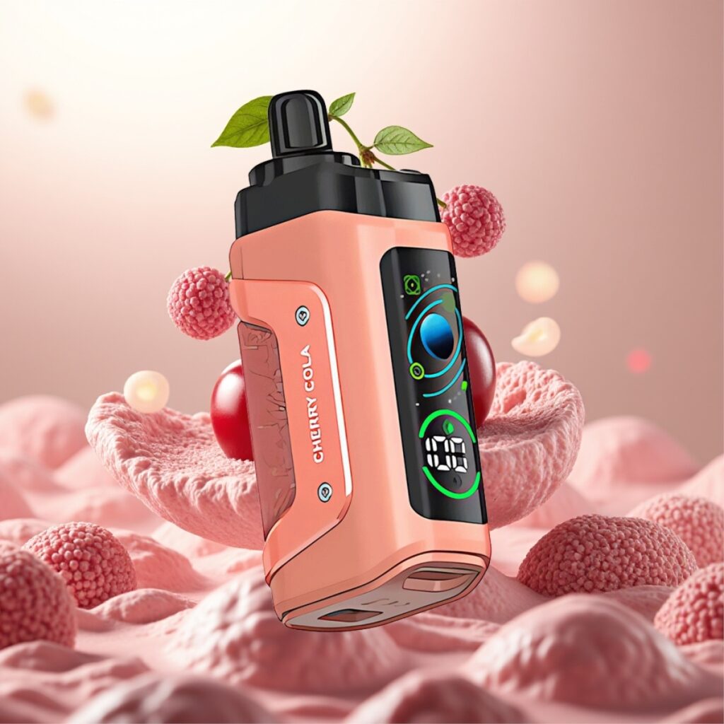 Razz Bar 45000 Puffs Engangs Vape Kirsebær Cola – 45000 Puff, 1.0 Ohm Mesh, Justerbar Luftstrøm