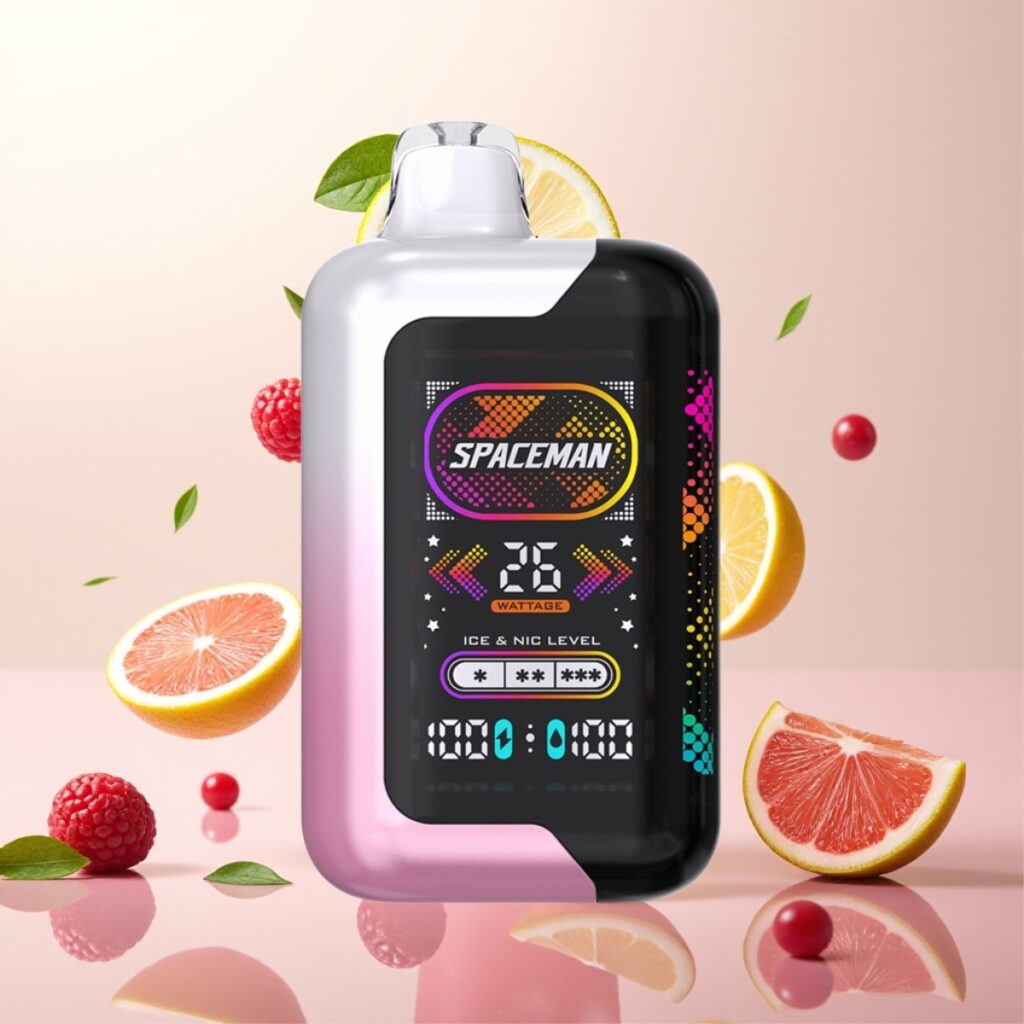 Spaceman SP40000 Zero Nikotin Engangs – 20ml, 1000mAh, 40000 puffs, rosa sitronade