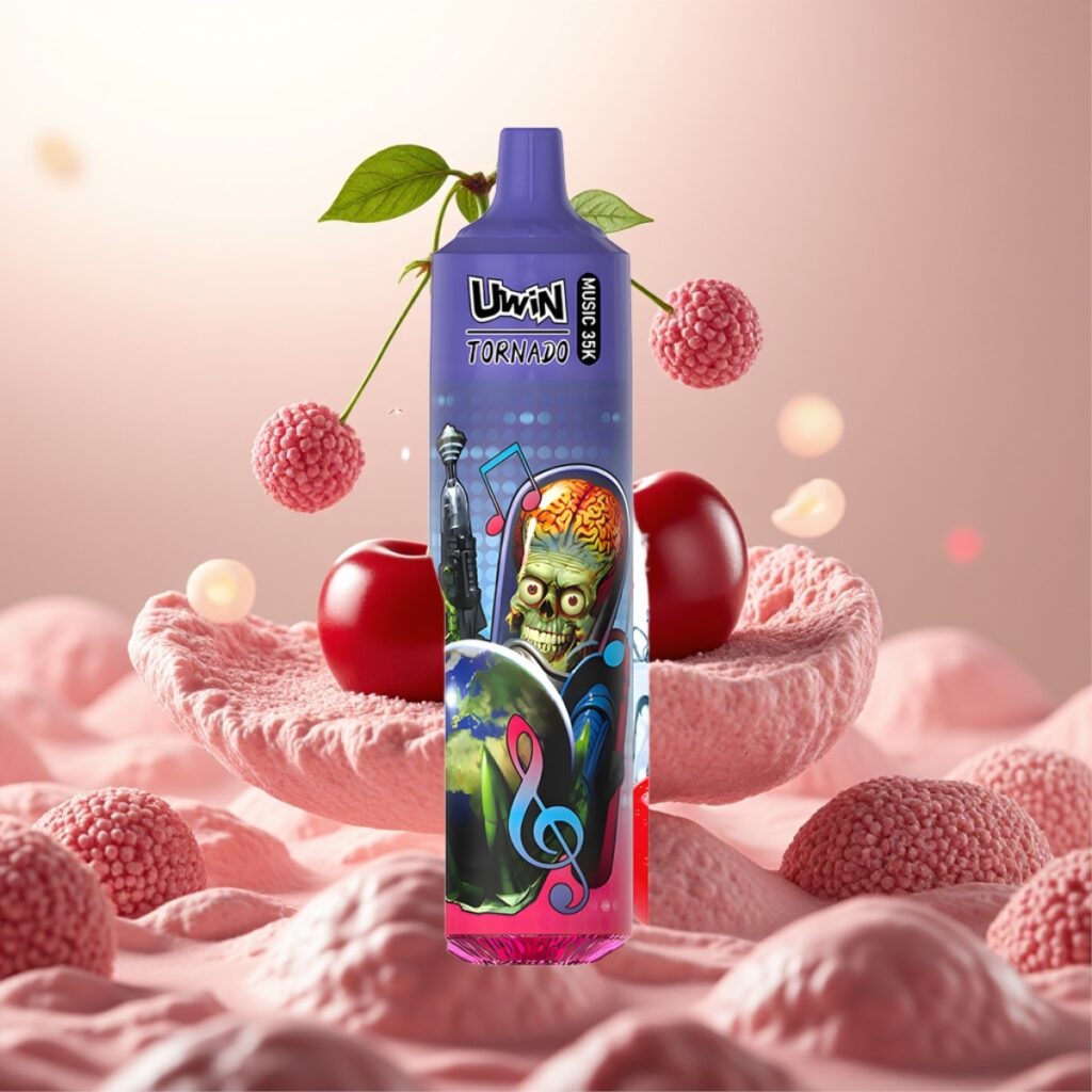 Uwin Tornado 35K Music Engangs Vape Kirsebær Cola – 35 000 puff, 600mAh, Type-C-lading